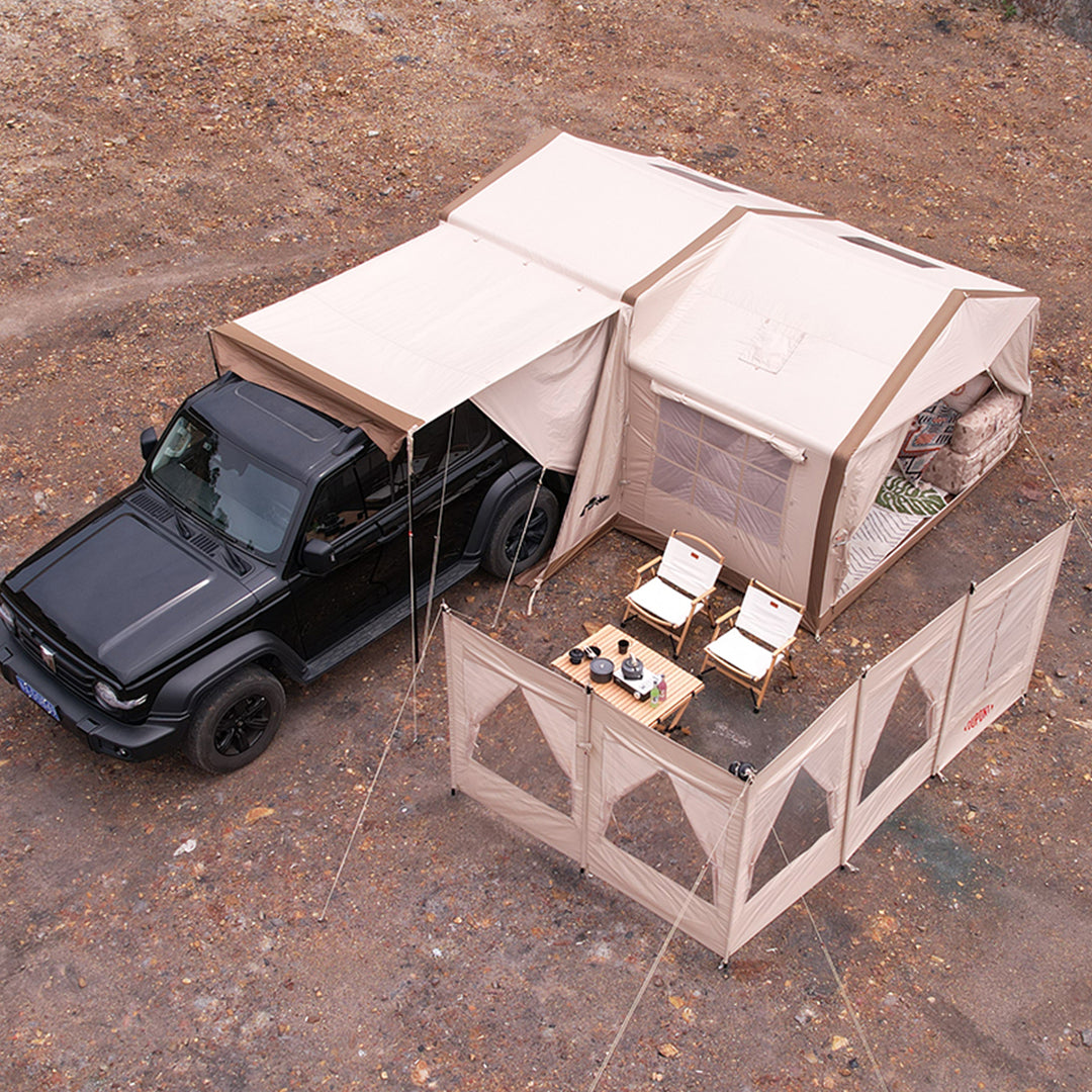 Portable and Durable! The 3rd Gen MKCAMP Double - Room Inflatable Tent is Made for Model X/Y/3 and SUVs. It's Comfortable, Mosquito - Proof and Extremely Considerate