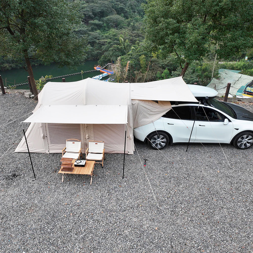 MKCAMP Electric Car Double Room Cotton Outdoor Large Space Rainproof SUV Model Y/X/3 Camping Tent