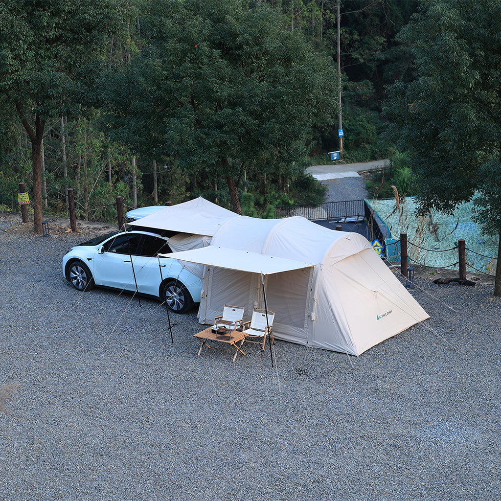 MKCAMP Electric Car Double Room Cotton Outdoor Large Space Rainproof SUV Model Y/X/3 Camping Tent