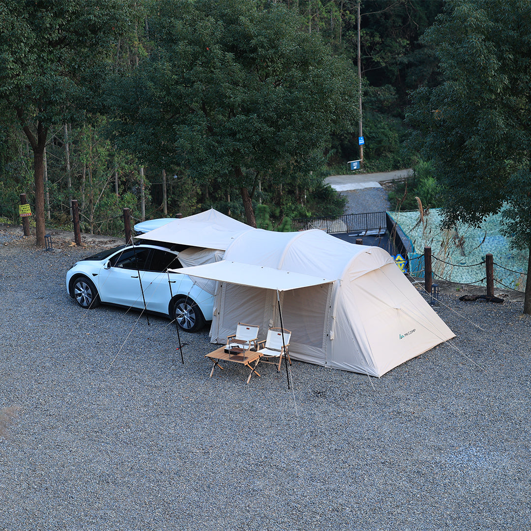 MKCAMP Electric Car Double Room Cotton Outdoor Large Space Rainproof SUV Model Y/X/3 Camping Tent