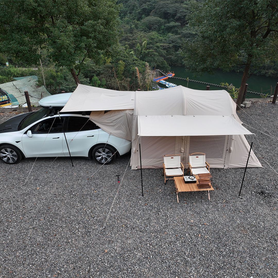 MKCAMP Electric Car Double Room Cotton Outdoor Large Space Rainproof SUV Model Y/X/3 Camping Tent