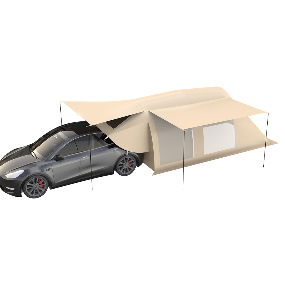 MKCAMP Electric Car Double Room Cotton Outdoor Large Space Rainproof SUV Model Y/X/3 Camping Tent