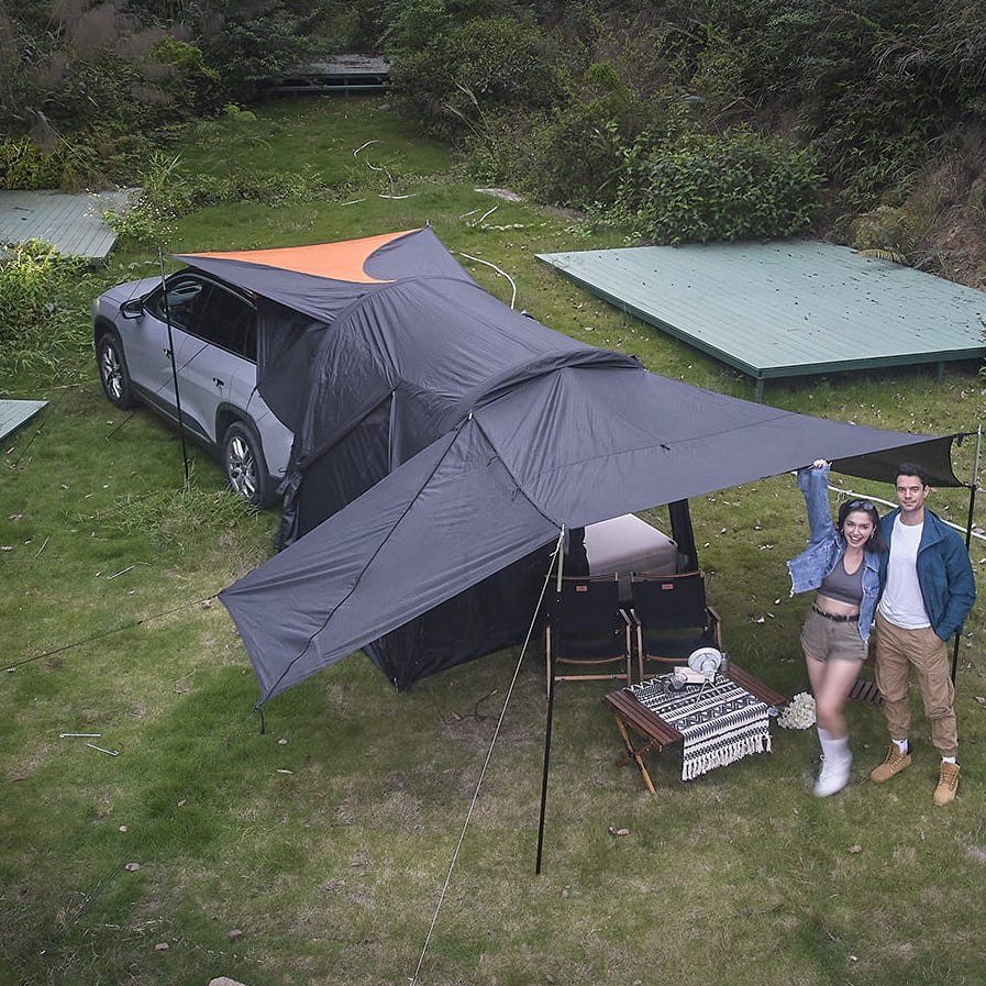 MKCAMP Black Oxford Electric Car Camping Rear Hatch Tent – MKCAMP ...